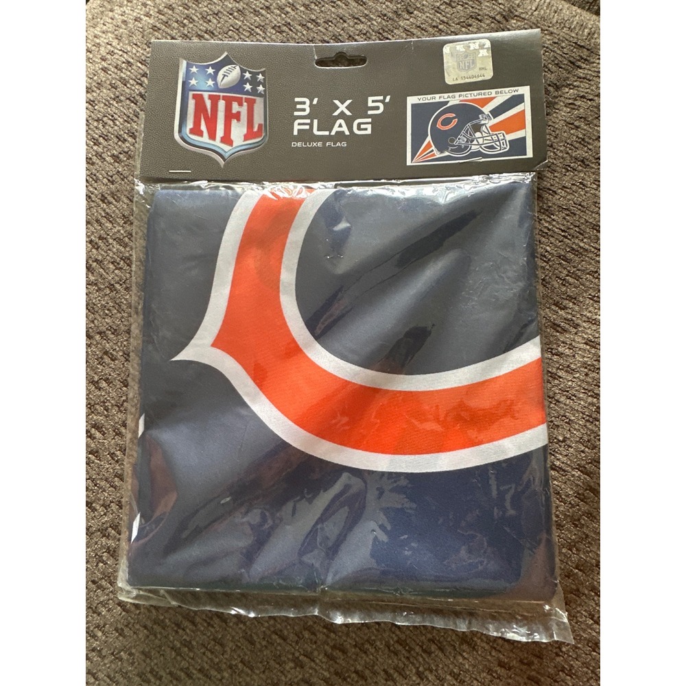 Chicago Bears NFL Deluxe 3' x 5' Flag Fremont Die Navy Blue Orange New